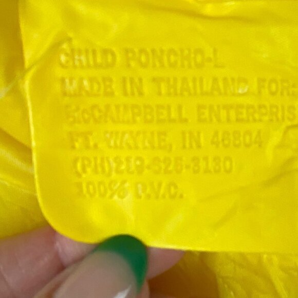 VINTAGE DISNEY | Mickey Mouse Yellow Rain Poncho w/Hood - Picture 7 of 8